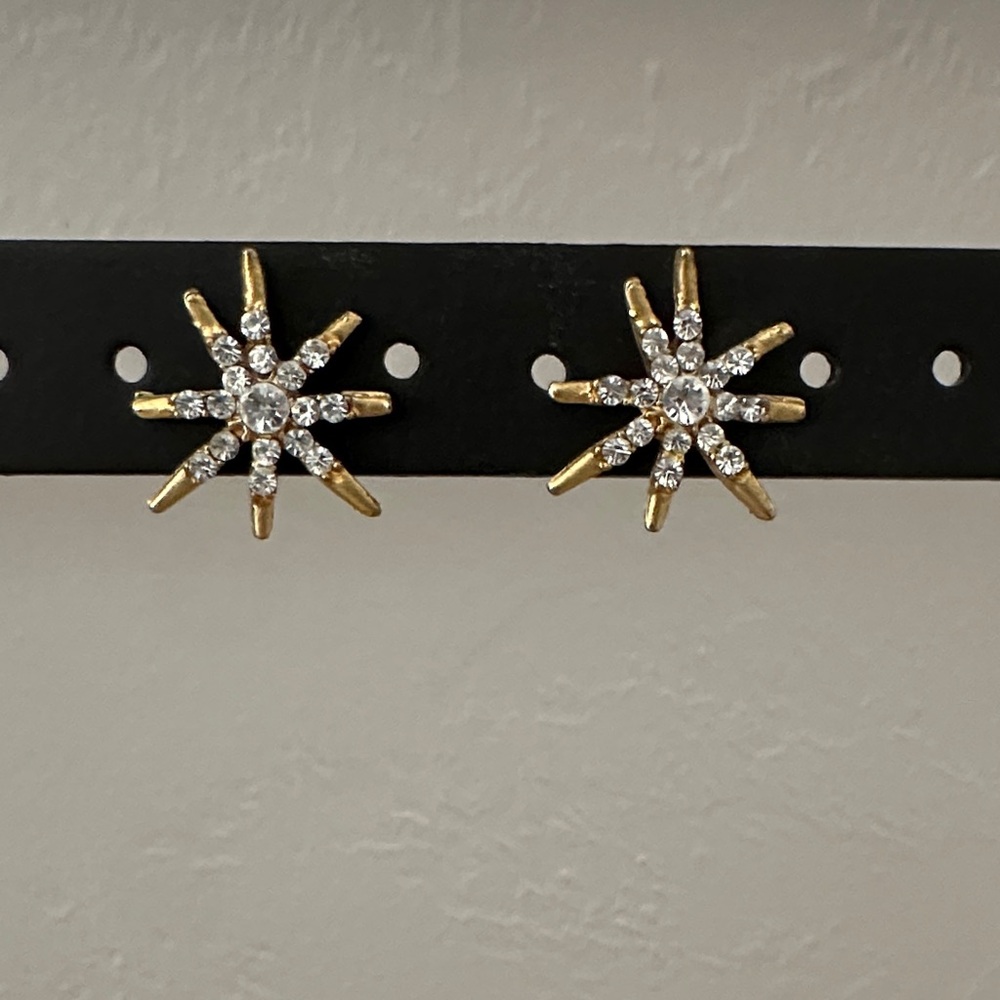 Anthropologie Gold and Silver Starburst Earrings